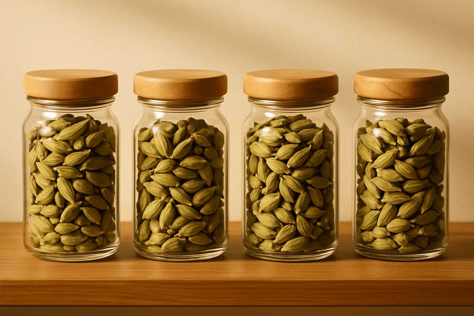Green cardamom pods in export-ready packing for European buyers